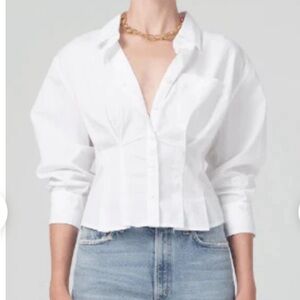 Citizens of Humanity Francis Corset Shirt in White - New With Tags (NWT)